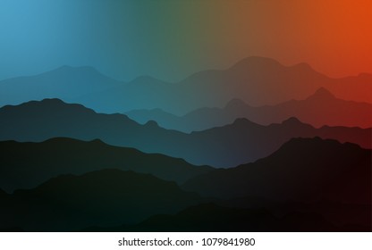 Light Blue, Red vector template with bubble shapes. Creative geometric illustration in mountain style with gradient. A completely new memphis design for your business.