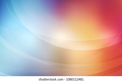 Light Blue, Red vector template with lines, ovals. An elegant bright illustration with gradient. A completely new template for your business design.