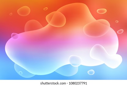 Light Blue, Red vector template with lines, ovals. Shining crooked illustration in memphis style. A completely new memphis design for your business.