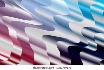 Light Blue, Red vector template with lava shapes. A vague circumflex abstract illustration with gradient. Marble style for your business design.