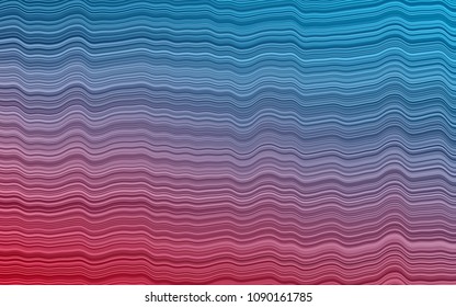 Light Blue, Red vector template with lava shapes. Colorful illustration in abstract marble style with gradient. Brand-new design for your ads, poster, banner.