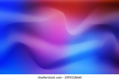 Light Blue, Red vector template with bent lines. Shining illustration, which consist of blurred lines, circles. A new texture for your  ad, booklets, leaflets.