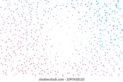 Light Blue, Red vector  template with circles. Glitter abstract illustration with blurred drops of rain. Pattern can be used as texture of water, rain drops.