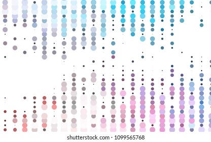 Light Blue, Red vector  template with circles. Beautiful colored illustration with blurred circles in nature style. Pattern can be used as texture of water, rain drops.