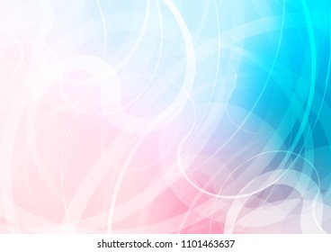 Light Blue, Red vector template with bent ribbons. Glitter abstract illustration with wry lines. A new texture for your  ad, booklets, leaflets.