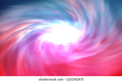 Light Blue, Red vector template with space stars. Shining colored illustration with bright astronomical stars. Pattern for astronomy websites.