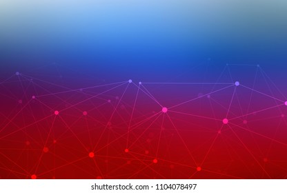 Light Blue, Red vector template with circles, triangles. Colorful illustration with circles and lines in futuristic style. Completely new template for your brand book.