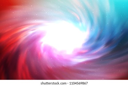 Light Blue, Red vector template with space stars. Modern abstract illustration with Big Dipper stars. Smart design for your business advert.
