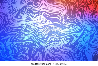 Light Blue, Red vector template with bent ribbons. Creative geometric illustration in marble style with gradient. The best blurred design for your business.