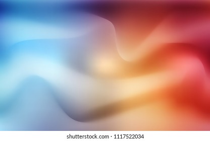 Light Blue, Red vector template with lava shapes. Modern gradient abstract illustration with bandy lines. Marble style for your business design.