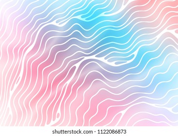 Light Blue, Red vector template with bubble shapes. Modern gradient abstract illustration with bandy lines. Marble style for your business design.