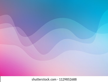Light Blue, Red vector template with lines, ovals. Shining crooked illustration in marble style. Brand new design for your ads, poster, banner.