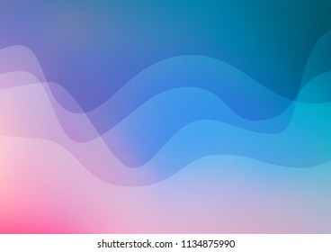 Light Blue, Red vector template with bent lines. A completely new color illustration in marble style. A new texture for your  ad, booklets, leaflets.
