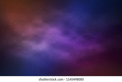 Light Blue, Red vector template with space stars. Shining illustration with sky stars on abstract template. Smart design for your business advert.