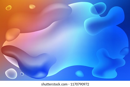 Light Blue, Red vector template with bubble shapes. A vague circumflex abstract illustration with gradient. A completely new template for your business design.