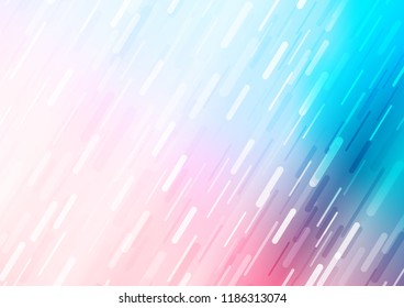 Light Blue, Red vector template with repeated sticks. Glitter abstract illustration with colored sticks. The template can be used as a background.