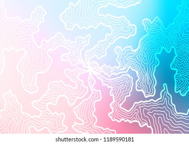 Light Blue, Red vector template with bent ribbons. Colorful illustration in abstract marble style with gradient. Marble design for your web site.