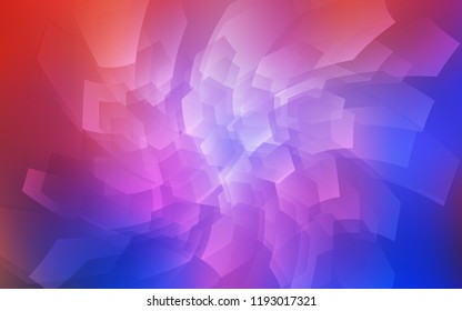 Light Blue, Red vector template in hexagonal style. White background with colorful hexagons. Beautiful design for your business advert.