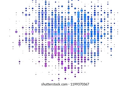 Light Blue, Red vector template with circles. Glitter abstract illustration with blurred drops of rain. Design for business adverts.