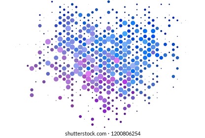 Light Blue, Red vector template with spots. Glitter abstract illustration with blurred drops of rain. Template for your brand book.