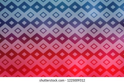 Light Blue, Red vector template with rhombus. Rectangles on abstract background with colorful gradient. Pattern for busines ad, booklets, leaflets