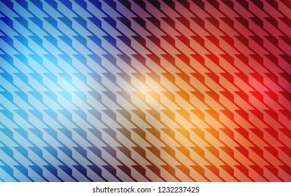 Light Blue, Red vector template with repeated sticks. Lines on blurred abstract background with gradient. Best design for your ad, poster, banner.