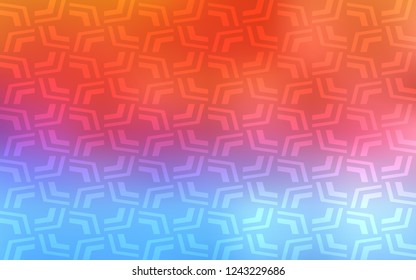 Light Blue, Red vector template with lines, ovals. A vague circumflex abstract illustration with gradient. A completely new template for your business design.