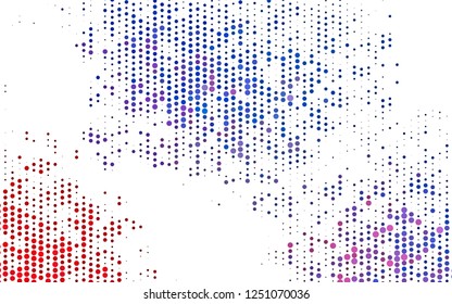 Light Blue, Red vector template with circles. Blurred bubbles on abstract background with colorful gradient. Design for posters, banners.