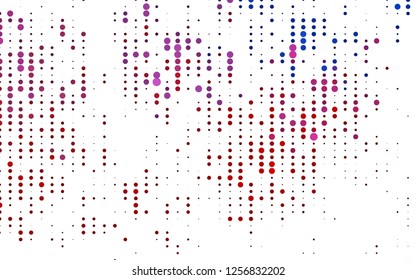 Light Blue, Red vector template with circles. Modern abstract illustration with colorful water drops. Pattern for ads, leaflets.