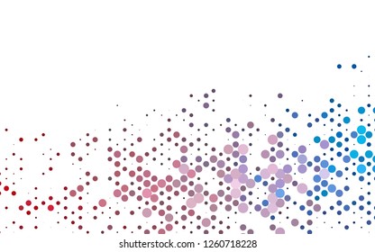 Light Blue, Red vector template with spots. Modern abstract illustration with colorful water drops. Pattern for ads, booklets.