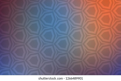 Light Blue, Red vector template in hexagonal style. Colorful hexagons on blur backdrop. Design for your business advert.