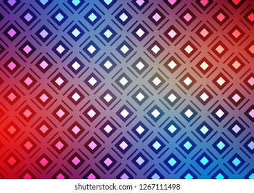 Light Blue, Red vector template with sticks, squares. Colorful lines, squares on abstract background with gradient. Pattern for business booklets, leaflets.