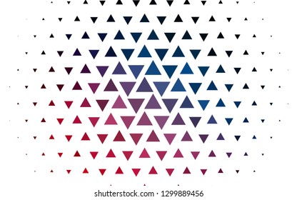 Light Blue, Red vector template with crystals, triangles. Triangles on abstract background with colorful gradient. Pattern for commercials.