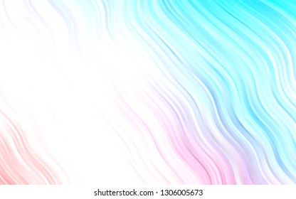 Light Blue, Red vector template with bent ribbons. Creative geometric illustration in marble style with gradient. A completely new marble design for your business.