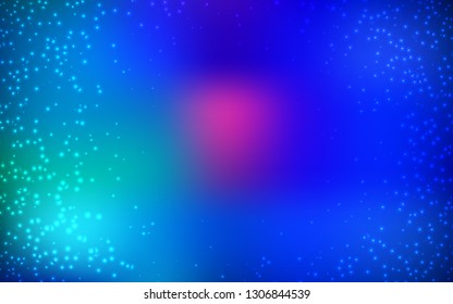 Light Blue, Red vector template with space stars. Blurred decorative design in simple style with galaxy stars. Smart design for your business advert.