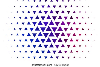 Light Blue, Red vector template with crystals, triangles. Triangles on abstract background with colorful gradient. Modern template for your landing page.