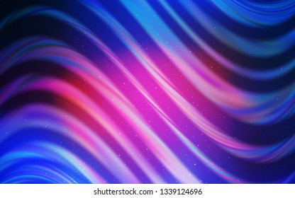 Light Blue, Red vector template with space stars. Blurred decorative design in simple style with galaxy stars. Pattern for futuristic ad, booklets.