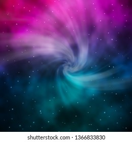 Light Blue, Red vector template with neon stars. Shining colorful illustration with small and big stars. Pattern for websites, landing pages.