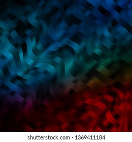 Light Blue, Red vector template with wry lines. Colorful illustration in circular style with lines. Pattern for websites, landing pages.