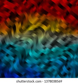 Light Blue, Red vector template with wry lines. Brand new colorful illustration with bent lines. Pattern for websites, landing pages.