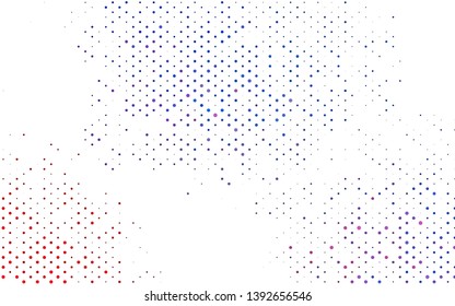Light Blue, Red vector template with circles. Illustration with set of shining colorful abstract circles. Pattern of water, rain drops.