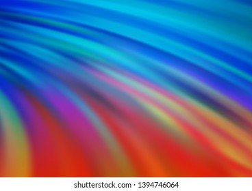 Light Blue, Red vector template with abstract lines. Shining crooked illustration in marble style. A completely new marble design for your business.
