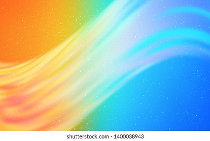 Light Blue, Red vector template with space stars. Blurred decorative design in simple style with galaxy stars. Smart design for your business advert.