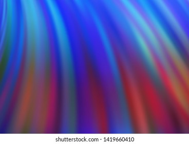 Light Blue, Red vector template with lines, ovals. Modern gradient abstract illustration with bandy lines. The elegant pattern for brand book.