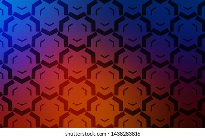 Light Blue, Red vector template with curved lines. Colorful geometric sample with gradient lines.  Abstract style for your business design.