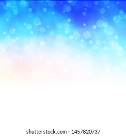 Light Blue, Red vector template with circles. Illustration with set of shining colorful abstract spheres. Design for your commercials.