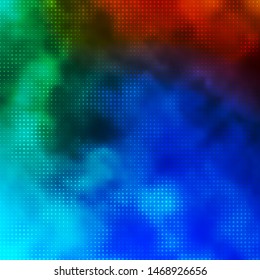 Light Blue, Red vector template with circles. Glitter abstract illustration with colorful drops. Pattern for wallpapers, curtains.