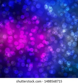 Light Blue, Red vector template with circles. Colorful illustration with gradient dots in nature style. Pattern for booklets, leaflets.