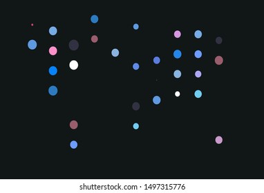 Light Blue, Red vector template with circles. Glitter abstract illustration with blurred drops of rain. Pattern for ads, leaflets.