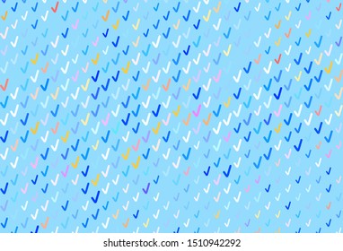 Light Blue, Red vector template with curved lines. Modern gradient abstract illustration with bandy lines. A completely new template for your design.